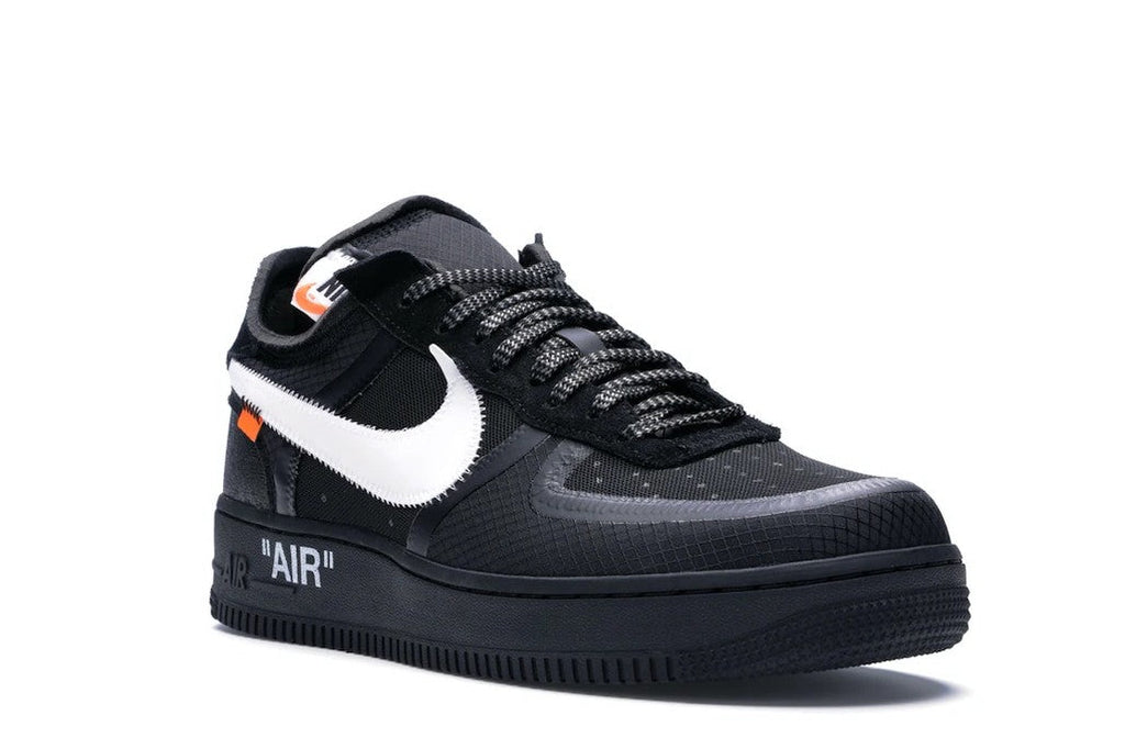 Off-White x Nike Air Force 1 Low Sneakers - Black with White Swoosh