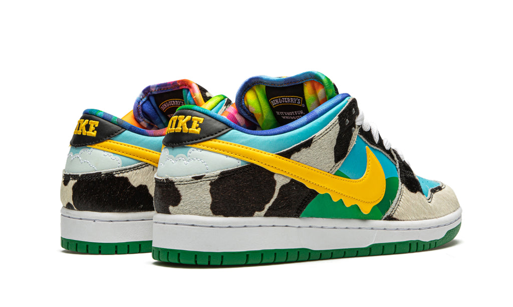 Ben & Jerry's x Nike SB Dunk Low Chunky Dunky Sneakers - Cow Print & Multicolor