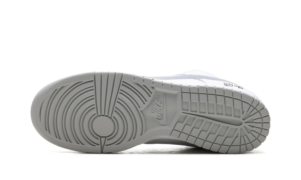 Nike Dunk Low Sneakers - White & Gray with 94 Heel Detail