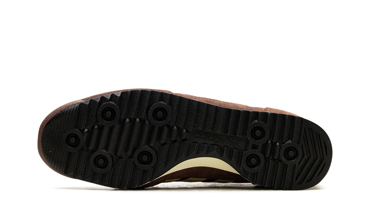 adidas SL 72 OG Sneakers - Brown/Pale Yellow with Blue Midsole Accent
