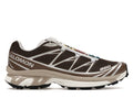 Salomon XT-6 Sneakers - Dark Brown & Taupe with Cream Accents