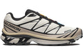 Salomon XT-6 Sneakers - Cream White, Black & Silver Grey