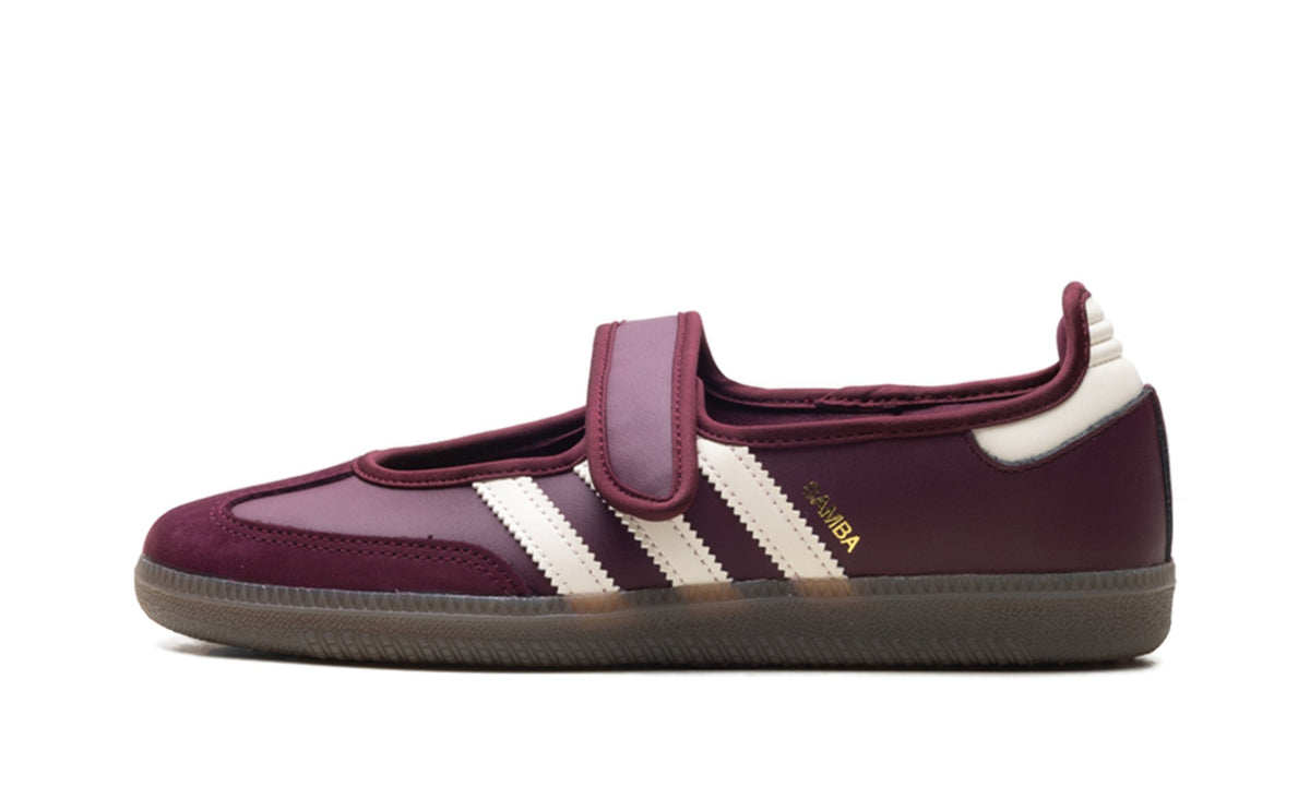 adidas Samba Jane OG Mary Jane Sneakers - Burgundy/Cream with Gum Sole