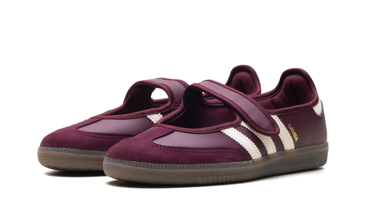 adidas Samba Jane OG Mary Jane Sneakers - Burgundy/Cream with Gum Sole