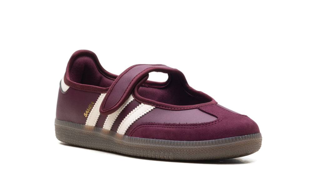 adidas Samba Jane OG Mary Jane Sneakers - Burgundy/Cream with Gum Sole