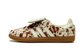 adidas Samba LT Sneakers - Cream & Brown Cow Print with Gum Sole