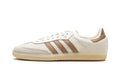 adidas Samba OG Woven Sneakers - Cream & Tan with Translucent Gum Sole