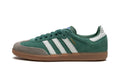 adidas Samba OG Sneakers - Green & White with Grey T-Toe and Gum Sole