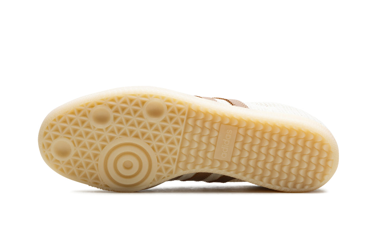adidas Samba OG Woven Sneakers - Cream & Tan with Translucent Gum Sole