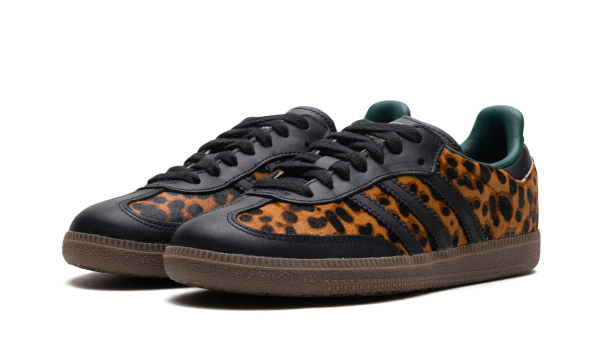 adidas Samba OG Sneakers – Leopard Print, Black & Gum