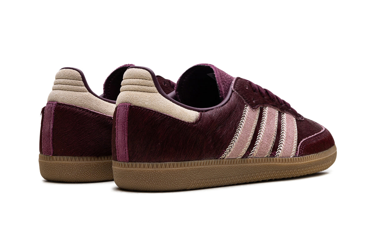 adidas Samba OG Sneakers - Burgundy & Dusty Pink with Gum Sole