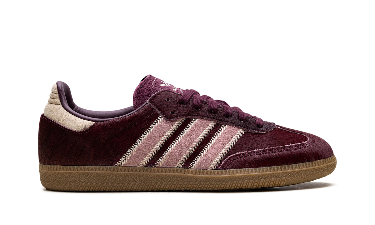 adidas Samba OG Sneakers - Burgundy & Dusty Pink with Gum Sole