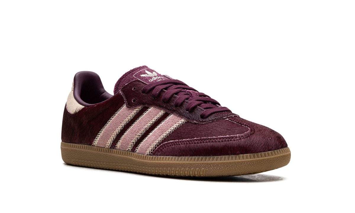 adidas Samba OG Sneakers - Burgundy & Dusty Pink with Gum Sole