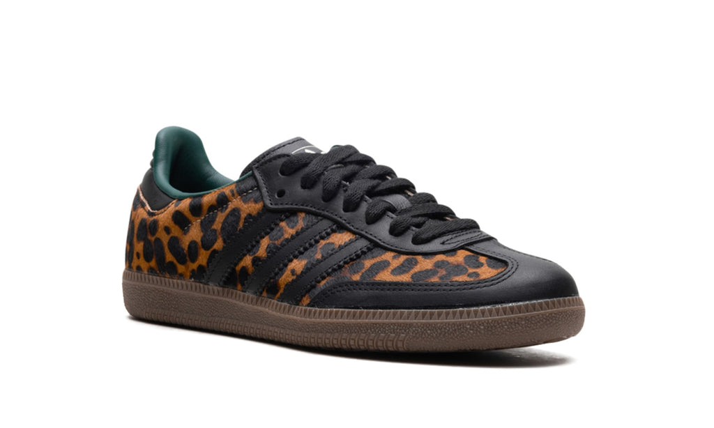 adidas Samba OG Sneakers – Leopard Print, Black & Gum