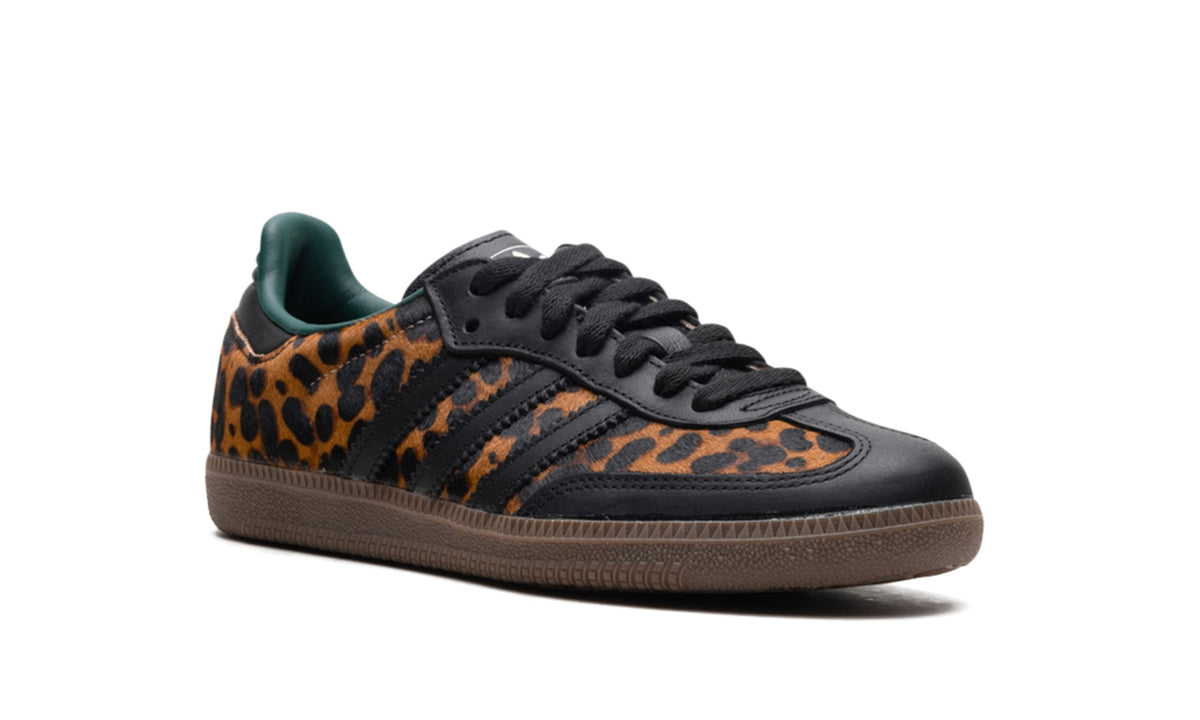 adidas Samba OG Sneakers – Leopard Print, Black & Gum