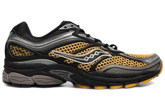 Saucony ProGrid Omni 9 Sneakers - Black & Gold with Silver Accents