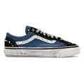Vans Old Skool Pearl-Embellished Sneakers - Black & Navy with Distressed Off-White Sole