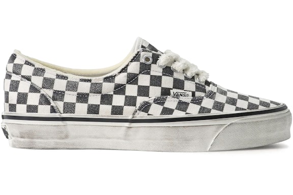 Vans Era Sneakers - Black & White Checkerboard with Aged-Look Sole