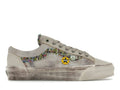 Vans Old Skool Sneakers - Oatmeal with Patchwork Stripe & Decorative Charms