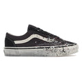 Vans Old Skool Sneakers - Charcoal Gray with Black & White Paint Splatter