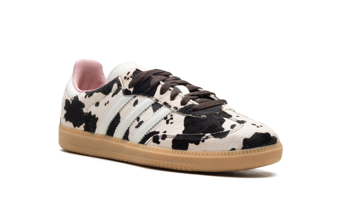 adidas Cow Print Sneakers - Off-White, Black & Gum
