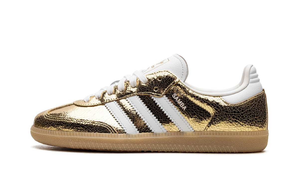 adidas Samba Sneakers – Metallic Gold, White & Gum