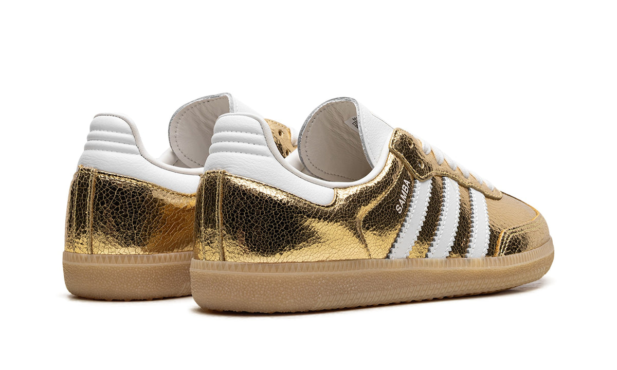 adidas Samba Sneakers – Metallic Gold, White & Gum