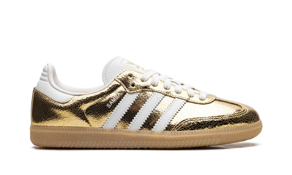 adidas Samba Sneakers – Metallic Gold, White & Gum
