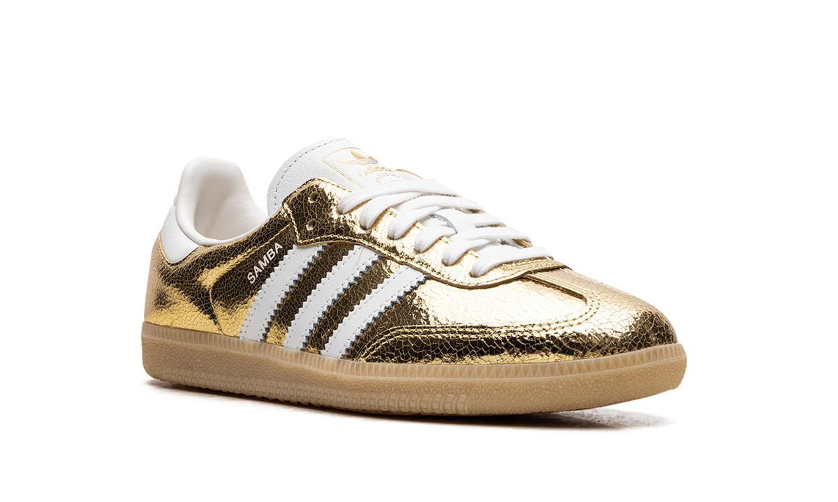 adidas Samba Sneakers – Metallic Gold, White & Gum