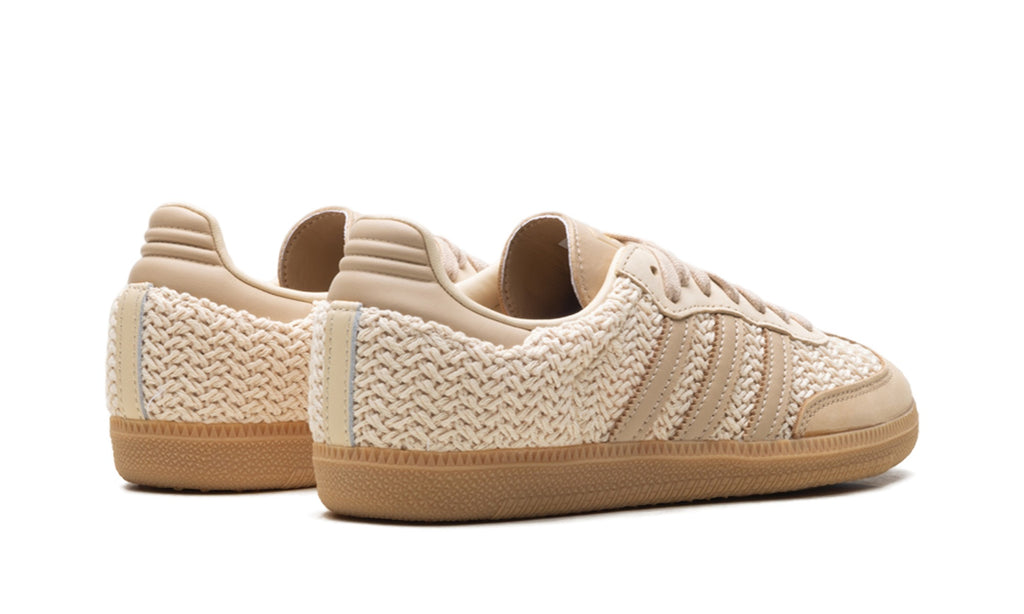 adidas Samba OG Crochet Sneakers in Beige & Gum
