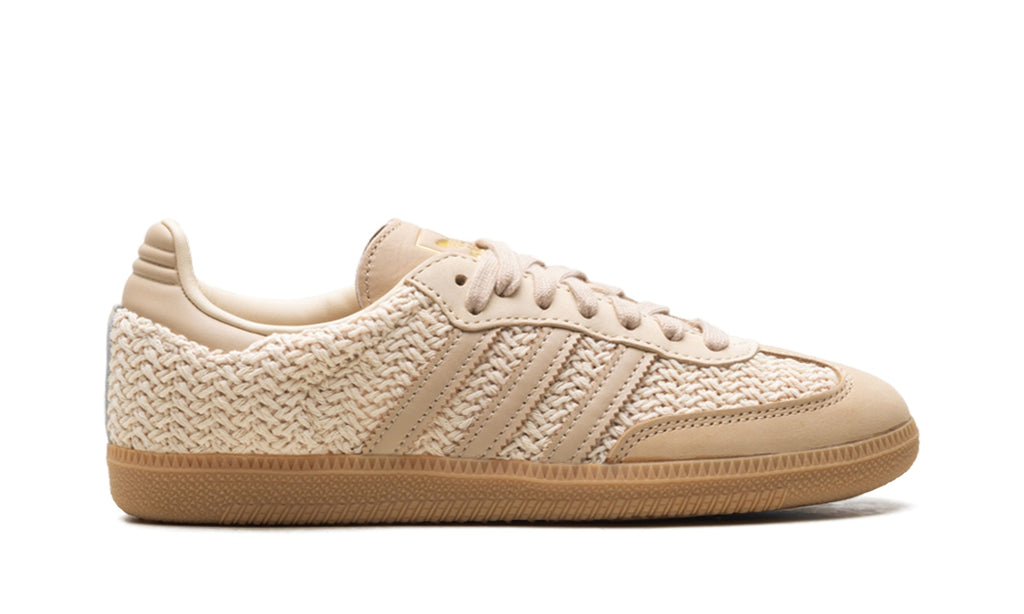 adidas Samba OG Crochet Sneakers in Beige & Gum