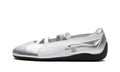 PUMA Speedcat Ballet Flats - Metallic Silver and White with Black Outsole