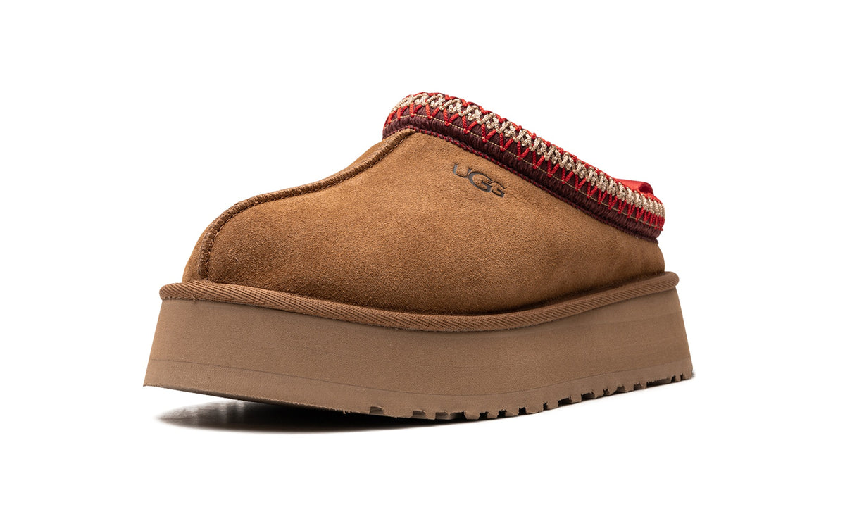 UGG Tazz Platform Slippers – Chestnut Brown & Red