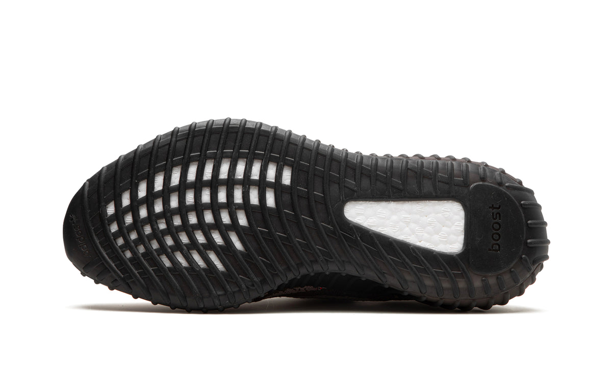 adidas Yeezy Boost 350 V2 Sneakers - Dark Grey and Black with Orange Stripe