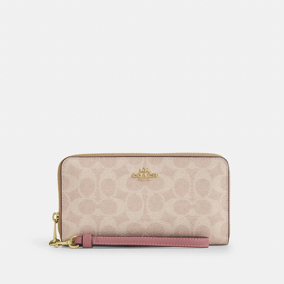 Coach Outlet Long Zip Around Wallet In Signature Canvas