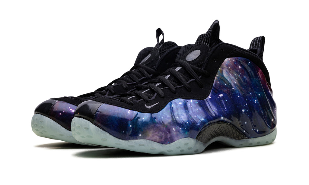 Nike Air Foamposite One Galaxy Sneakers - Blue and Purple with Black Details