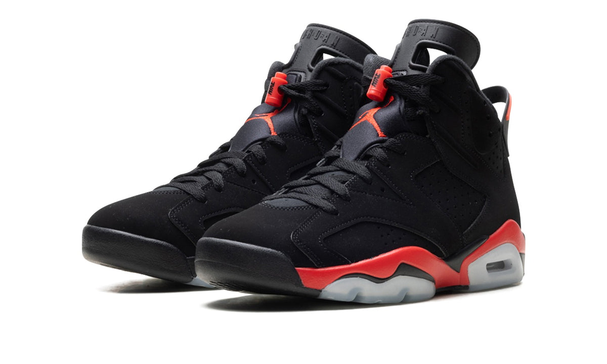 Air Jordan 6 Sneakers – Black & Infrared Red