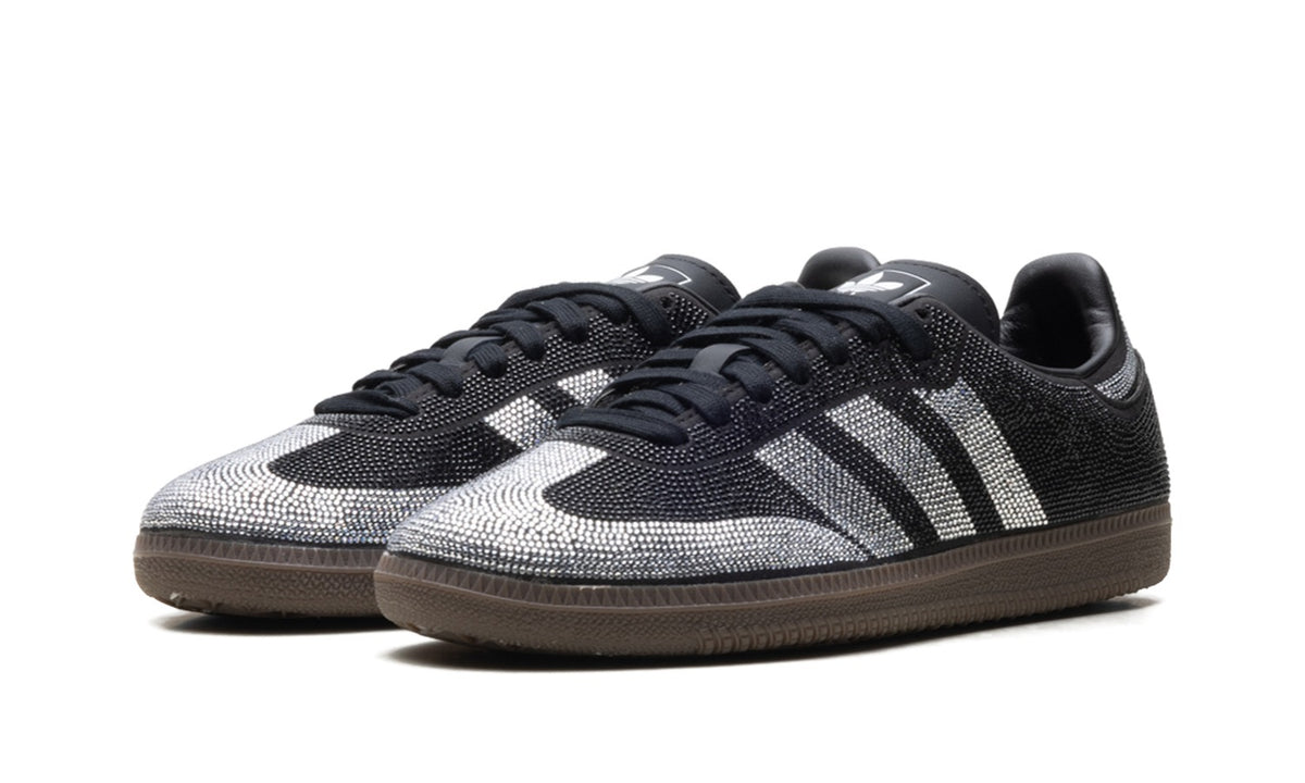 adidas Samba OG Rhinestone Sneakers – Black, Silver & Gum