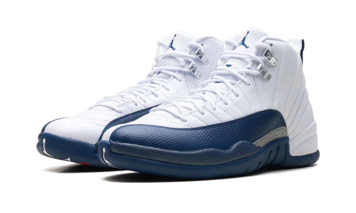 Air Jordan 12 Sneakers – White & Navy