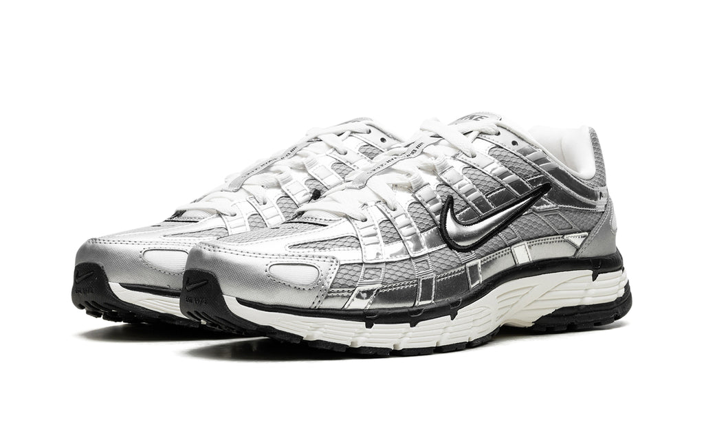 Nike P-6000 Sneakers - Metallic Silver, Grey and White with Black Details