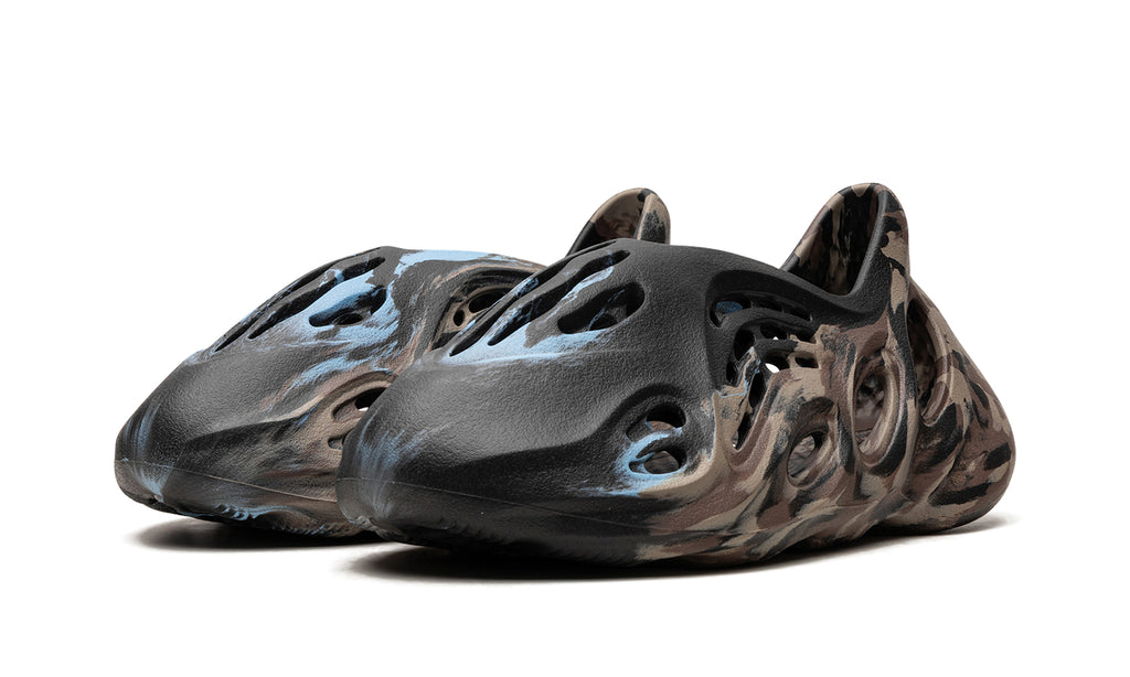 adidas Yeezy Foam Runner Slip-Ons - Charcoal, Taupe & Light Blue Marble