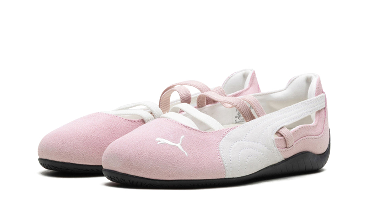 PUMA Speedcat Ballet Flats - Light Pink & White with Black Sole