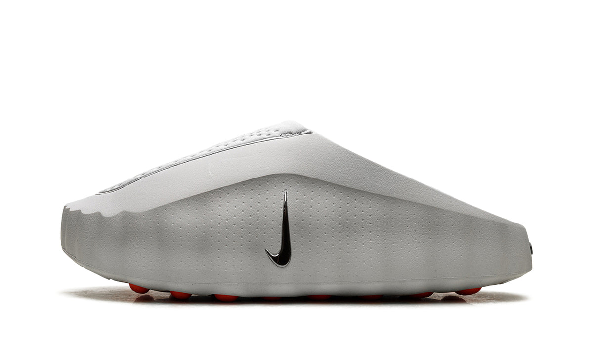 Nike Mind 001 Slip-On Mules - Light Gray with Orange Outsole Nodes