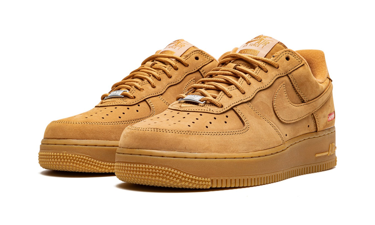Nike Air Force 1 Low Sneakers with Supreme Logo – Wheat