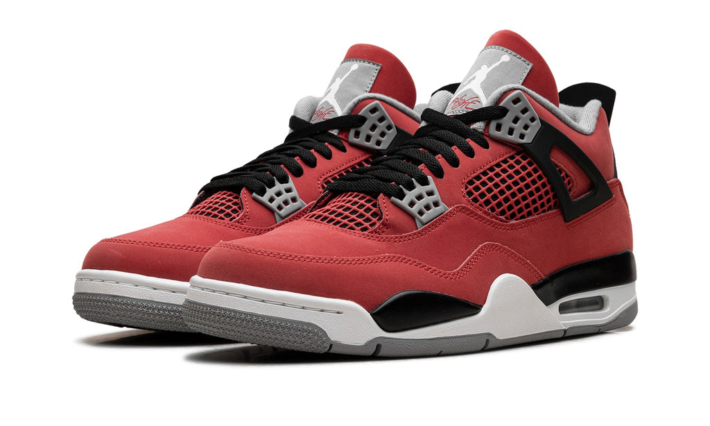 Air Jordan 4 Sneakers – Red, Black & Grey