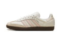 adidas Samba OG Sneakers - Cream and Pale Pink with Dark Brown Gum Sole