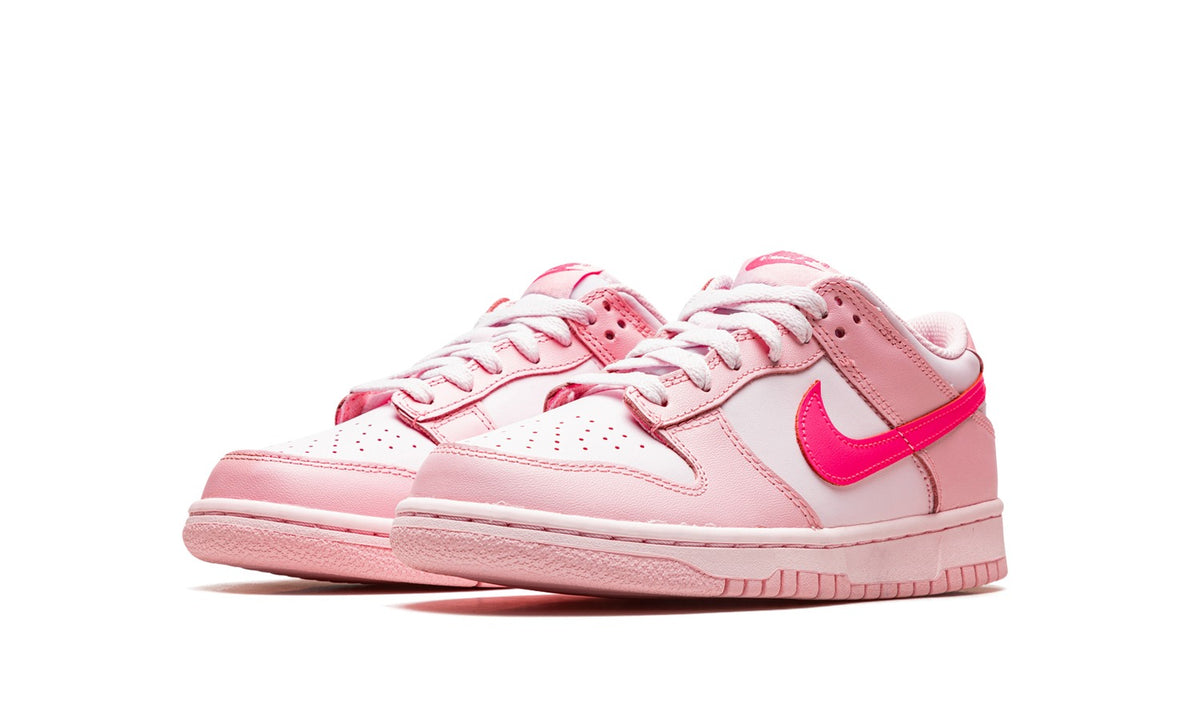 Nike Pink & White Low-Top Sneakers with Bright Pink Swoosh