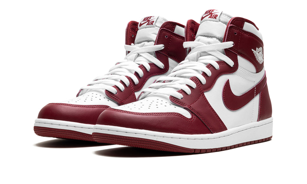 Air Jordan 1 Retro High OG Sneakers - Burgundy and White