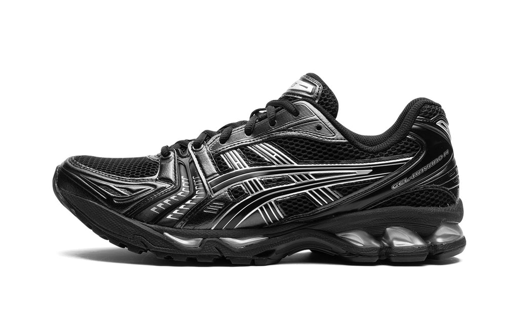 ASICS GEL-KAYANO 14 Sneakers – Black & Metallic Silver