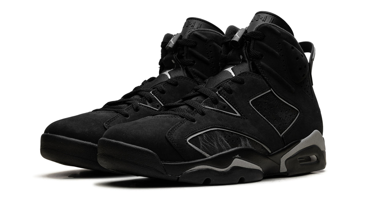 Air Jordan 6 Retro “Chrome” Sneakers – Black & Metallic Silver